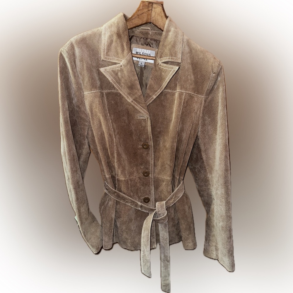 Wilson’s Maxima Brown Suede Jacket Suze L